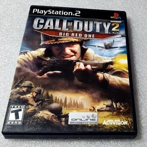 Call Of Duty 2 Big Red One - Sony Playstation 2 PS2 Video Game + Case & Manual
